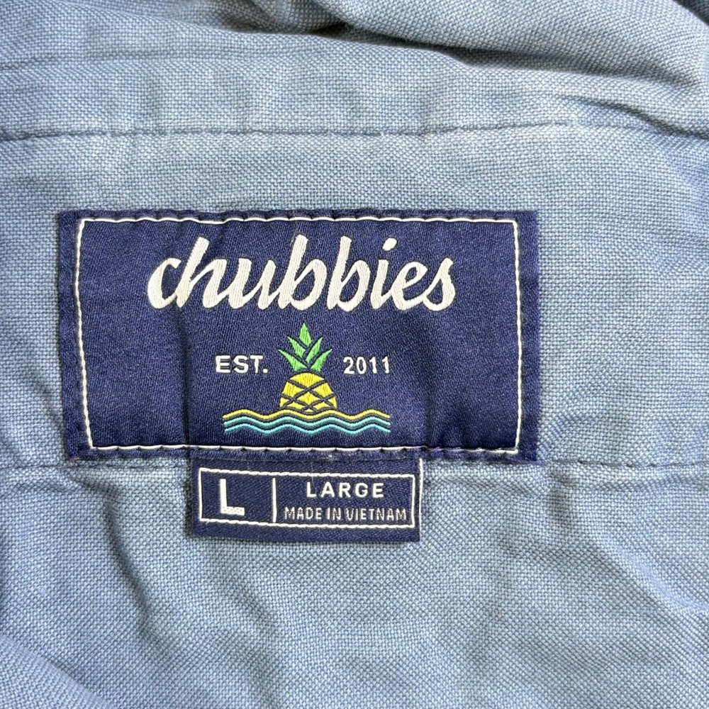 Chubbies Everywear Shorts Mens Large Blue Elastic Waist 5 Inch Inseam Cotton - Picture 4 of 10